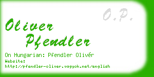 oliver pfendler business card